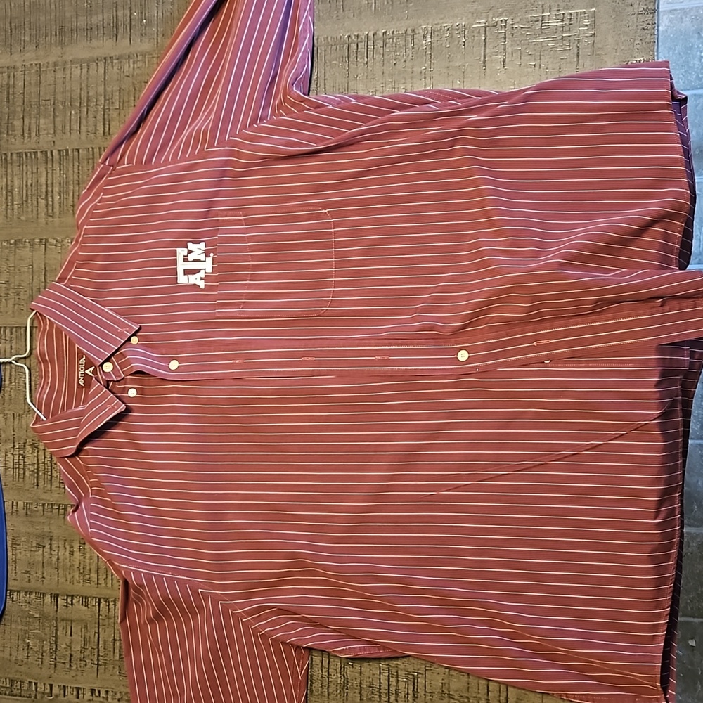XXL Antigua long sleeve Texas A&M University dress shirt